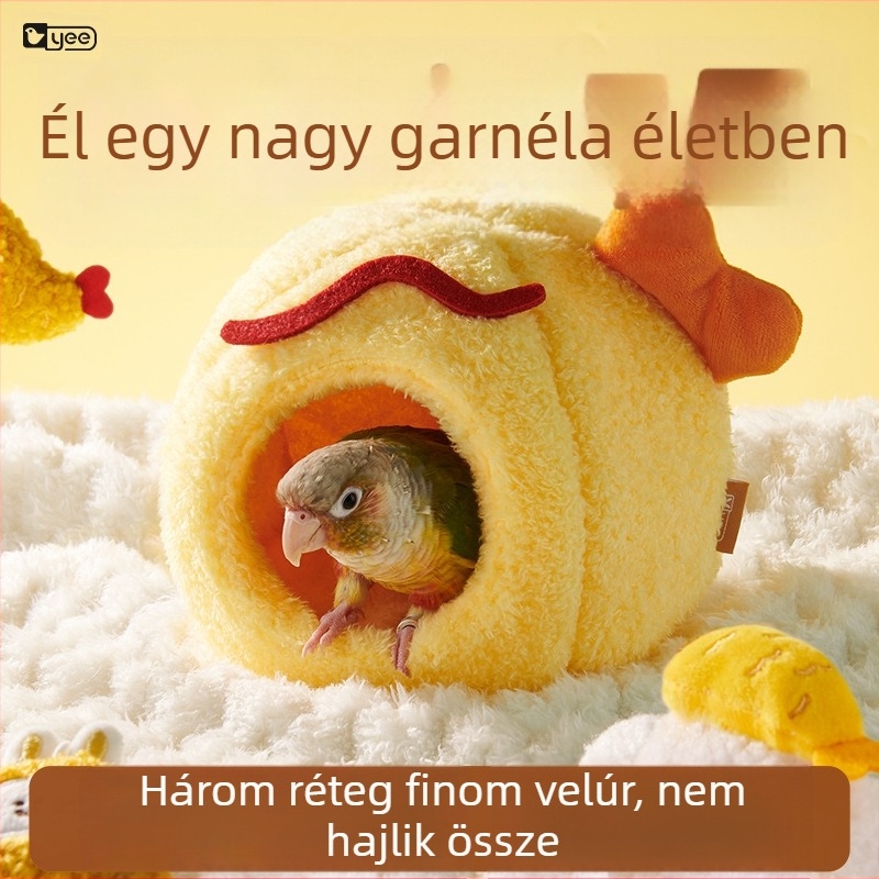 Yee papagájfészek — téli izolált fészek belső kasmírszövet és szivacs