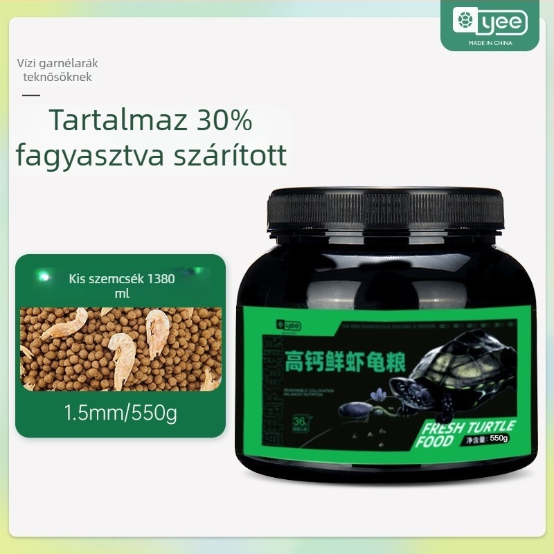 Magas fehérje tartalmú teknőstáp - lebegő pellet, kis akváriumi teknősöknek, Yee, 20 db, 0,5 kg