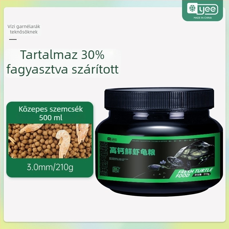 Magas fehérje tartalmú teknőstáp - lebegő pellet, kis akváriumi teknősöknek, Yee, 20 db, 0,5 kg