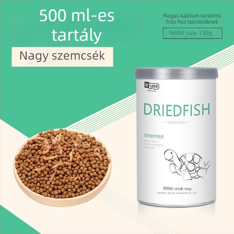 Magas fehérje tartalmú teknőstáp - lebegő pellet, kis akváriumi teknősöknek, Yee, 20 db, 0,5 kg