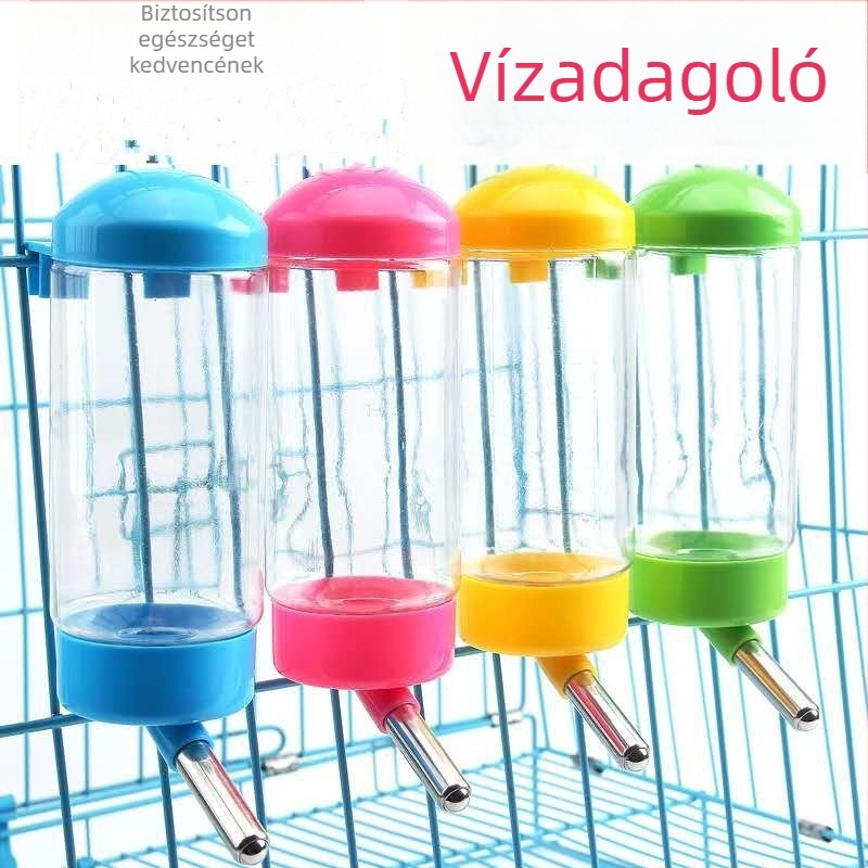Akasztós itató háziállatoknak – 500 ml, Anyag: műanyag + rozsdamentes acél, Automatikus, alkalmas kutyáknak és macskáknak