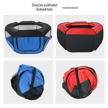 Macskák, nyulak és csirkék számára készült – Textil anyagú, Qi Sheng márkájú ökológiai, mozgatható ketreces készlet (ketrec, kunyhó, fészek)