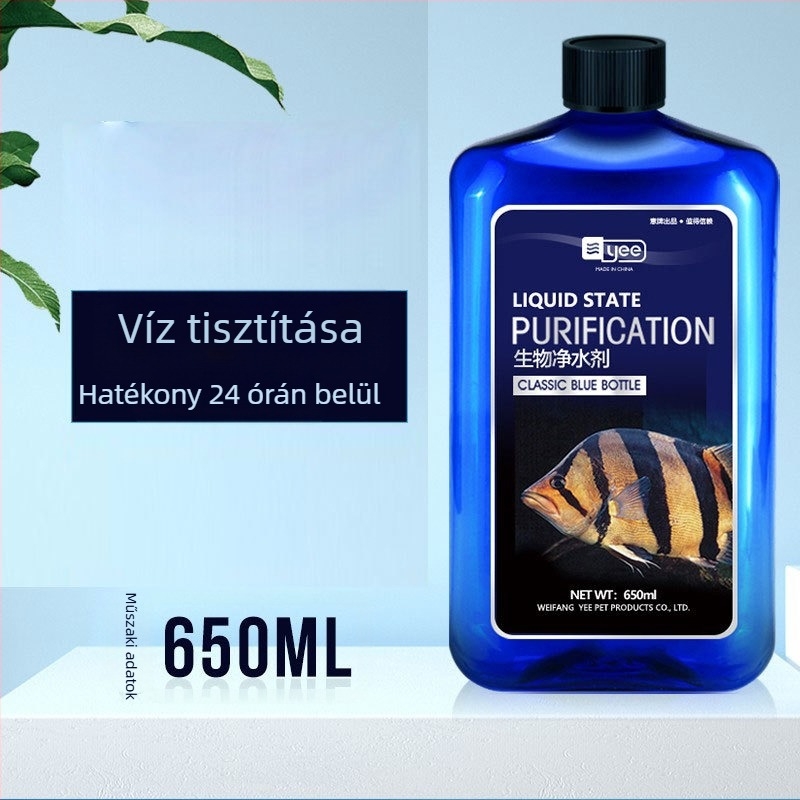 Akvárium víztisztító - YEE műanyag palackos tisztító akváriumhoz, 0,55 kg, Kínában gyártva