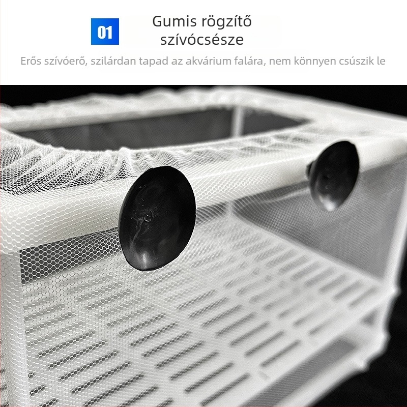 Műanyagból készült inkubációs/izolációs háló halaknak – GL stílus, kategória: inkubáció/izoláció, cél: fiatal halak és Betta halak keltetése