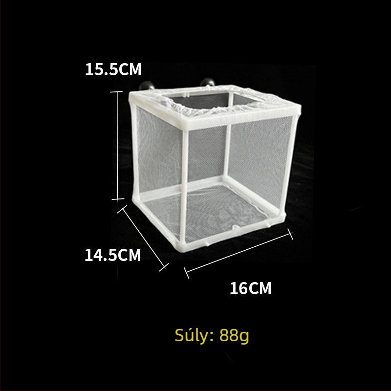 Műanyagból készült inkubációs/izolációs háló halaknak – GL stílus, kategória: inkubáció/izoláció, cél: fiatal halak és Betta halak keltetése