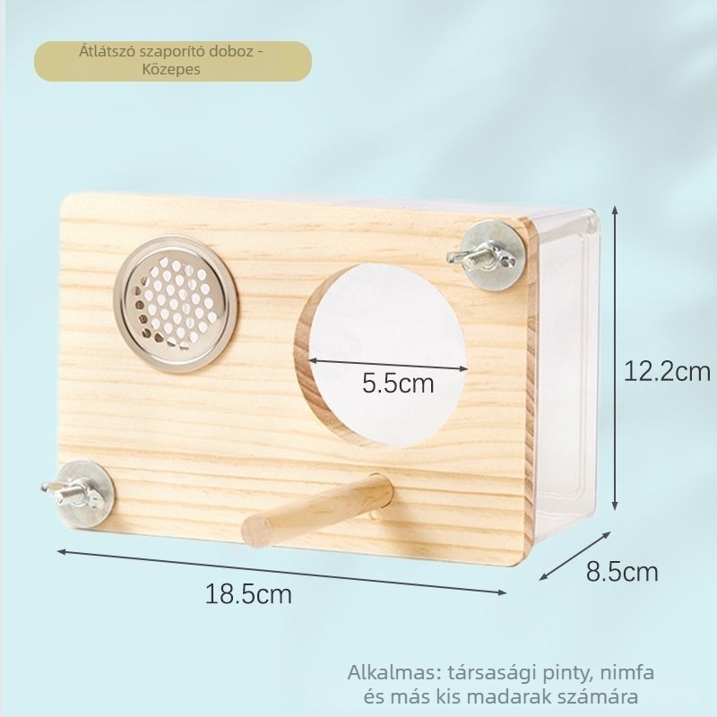 Madártenyésztő fészekbox kistestű madaraknak - Felnőtt - Eredet: Shandong - Importált: Nem