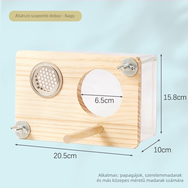 Madártenyésztő fészekbox kistestű madaraknak - Felnőtt - Eredet: Shandong - Importált: Nem