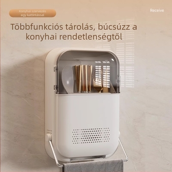 Fali Chopsticks tároló | konyhai PP anyag, Chopstick Tube sorozat, leeresztő kanálos tartály, logónyomás lehetséges