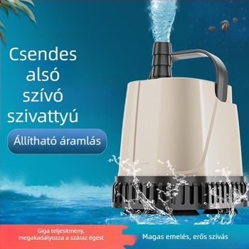 Merülő akváriumpumpa – alsó szívás, szűrő-keringés, rendkívül csendes, ABS anyag, vízcsere céljára