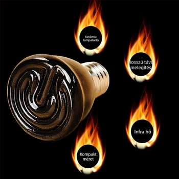 Kerámia madárfűtő lámpa – állandó hőmérséklet, csirke és fürj számára, inkubáció és téli fűtés