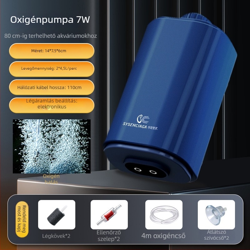 Water Pet Family Akváriumi oxigénpumpa — Csendes, Nagy teljesítményű, Akváriumhoz