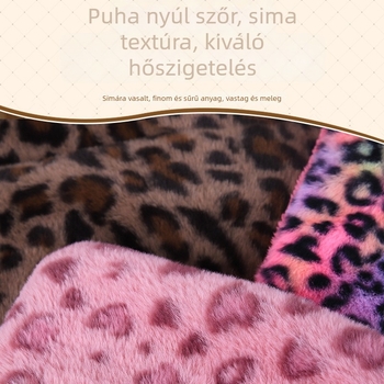 Macska- és kutyapárna — leopárd mintás, meleg, vastagított, magas visszapattanás