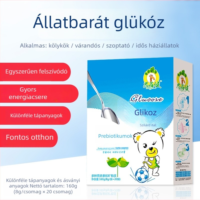 Ehető elektrolitos multidimenzionális glükóz kisállatok számára – dobozos csomagolásban, nyulaknak, tengerimalacoknak és más kisállatoknak