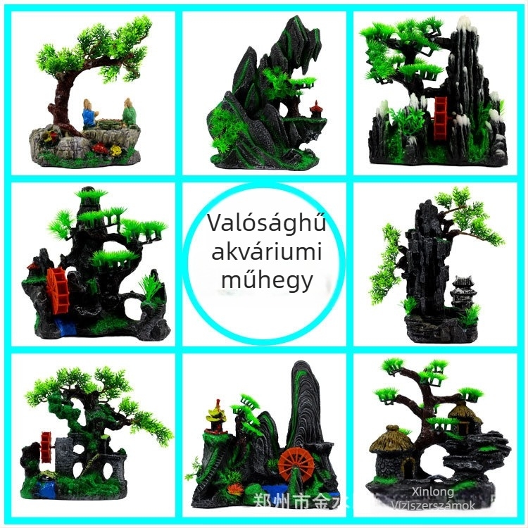 Gyanta rockery akváriumi dísz – dekoráció akváriumhoz (Anyag: Gyanta; Kategória: Rockery; Használat: Akváriumi dekoráció)