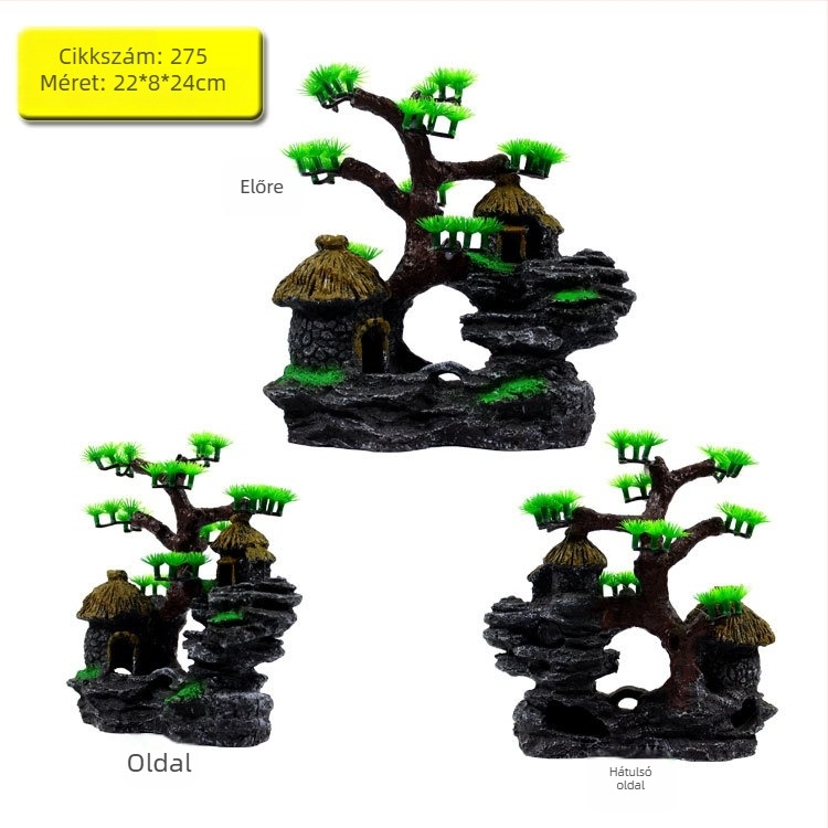 Gyanta rockery akváriumi dísz – dekoráció akváriumhoz (Anyag: Gyanta; Kategória: Rockery; Használat: Akváriumi dekoráció)