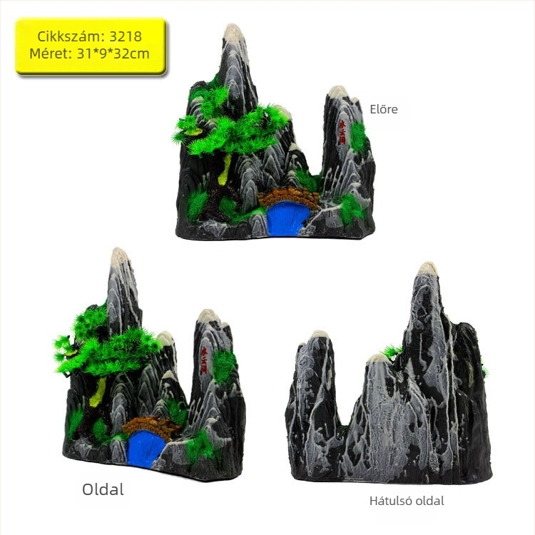 Gyanta rockery akváriumi dísz – dekoráció akváriumhoz (Anyag: Gyanta; Kategória: Rockery; Használat: Akváriumi dekoráció)