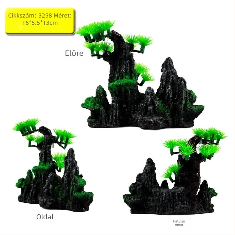 Gyanta rockery akváriumi dísz – dekoráció akváriumhoz (Anyag: Gyanta; Kategória: Rockery; Használat: Akváriumi dekoráció)