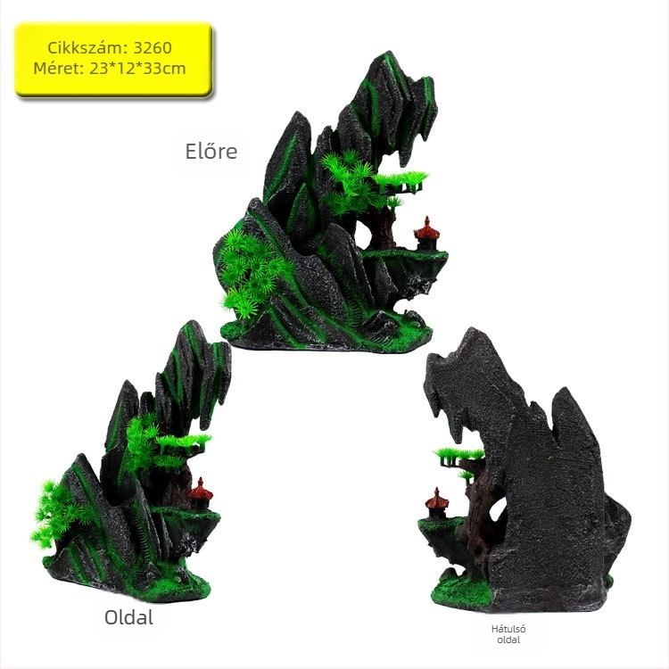 Gyanta rockery akváriumi dísz – dekoráció akváriumhoz (Anyag: Gyanta; Kategória: Rockery; Használat: Akváriumi dekoráció)