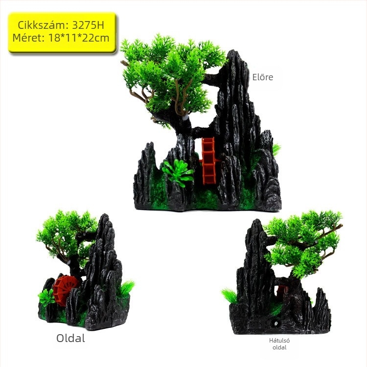 Gyanta rockery akváriumi dísz – dekoráció akváriumhoz (Anyag: Gyanta; Kategória: Rockery; Használat: Akváriumi dekoráció)