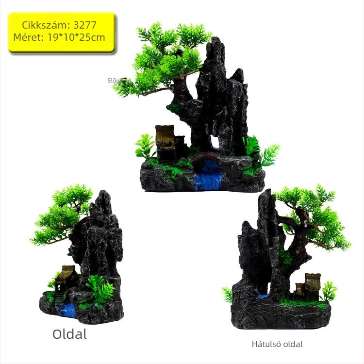 Gyanta rockery akváriumi dísz – dekoráció akváriumhoz (Anyag: Gyanta; Kategória: Rockery; Használat: Akváriumi dekoráció)