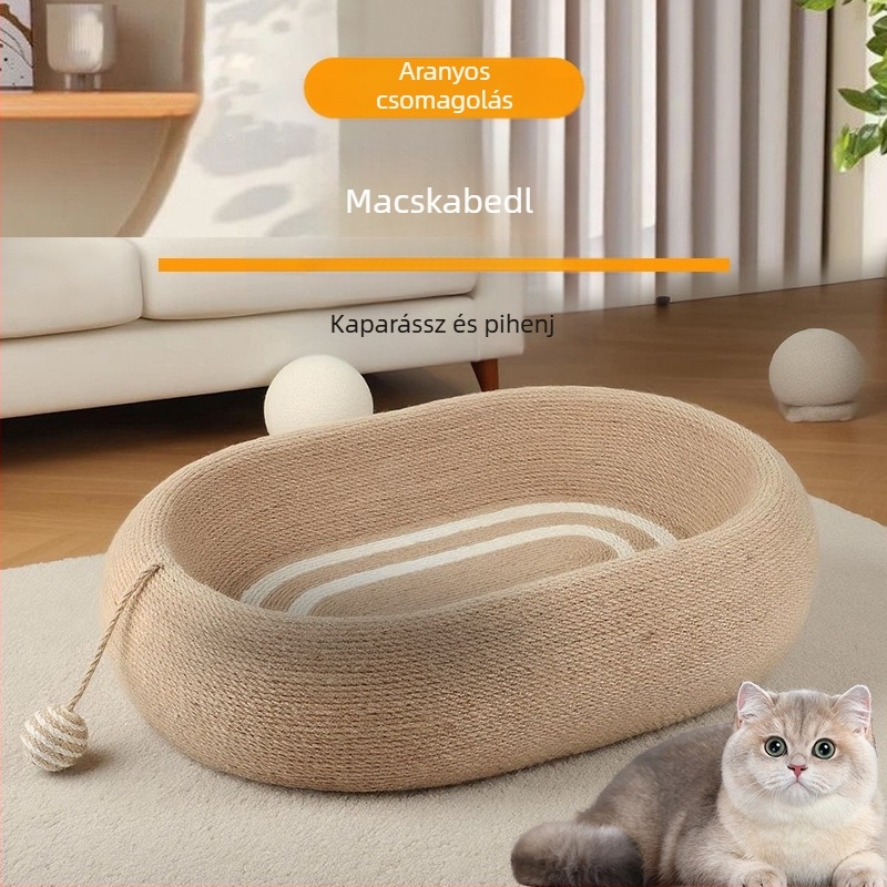 Kender kötélből készült macskafészek — macska fészek, márka Very Cute