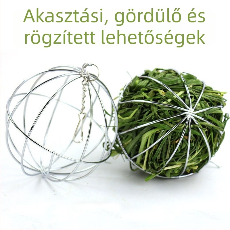 Fém anyagú függő etető szalmához, kis- és közepes testű állatok számára; Anyag: Fém; Márka: Egyéb; Importálva: Nem