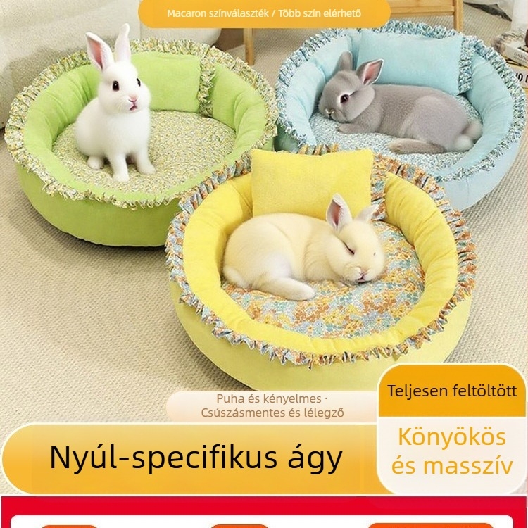 Minden évszakokra alkalmas kisállat-fészek | Őszi–téli meleg alvóhely nyulak és kisállatok számára | Anyag: selyem virág | Eredet: Más | Márka: Más