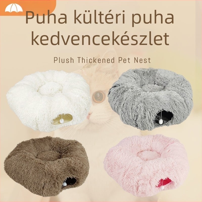 Háziállat fészek – Donut alagút macska ház, textile anyag, Jiangxi eredetű, NEM importált, Kutyáknak