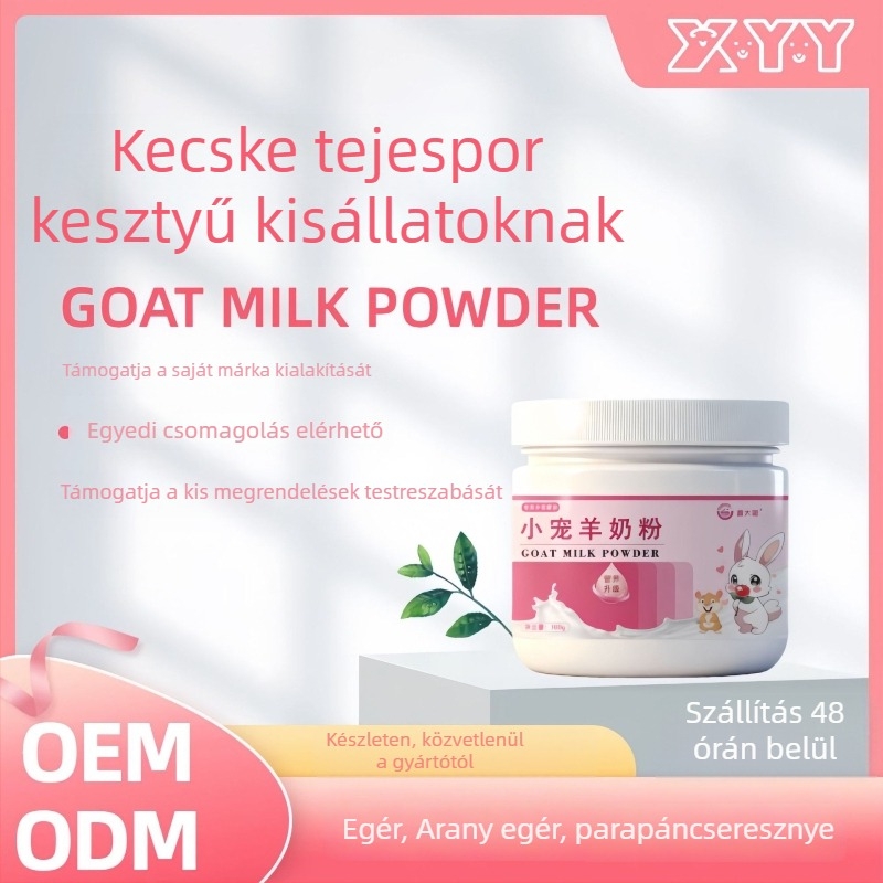 Kisállatok tejporai — különleges kecsketejpor a hamstereknek és más kisállatoknak, kalciummal és mézzel, GI-egészség támogatás — Xin Daming, Univerzális felhasználás, 170 g, 200 doboz