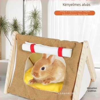 Nyuszi házikó – Anyag: selyemvirágok; Eredet: Más; Importálás: Nem; Márka: Más