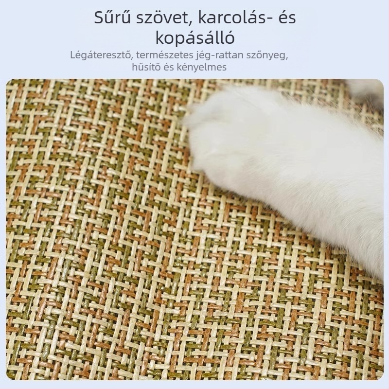 Macska fészek matrac rattanból, hűsítő nyári alvó matrac, egész éves használatra