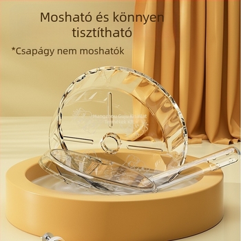 Hörcsög futókerék játék — csendes kerék tartóval; Anyag: műanyag; Nem importált; Magánmárka elérhető