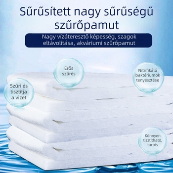 Biokémiai szűrőpamut - Nai Chong sűrű szűrőközeg édes- és sós vízű akváriumokhoz, nitrifikáló baktériumok kultúrája