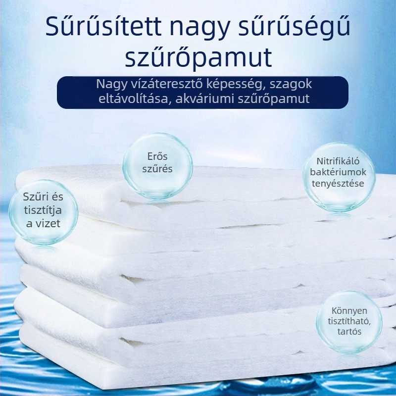 Biokémiai szűrőpamut - Nai Chong sűrű szűrőközeg édes- és sós vízű akváriumokhoz, nitrifikáló baktériumok kultúrája