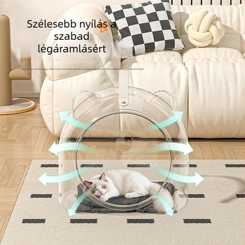 Macskafészek minden évszakra, űr-kapszula félig zárt kialakítás, műanyagból készült macskafészek – Márka: Pug Pet