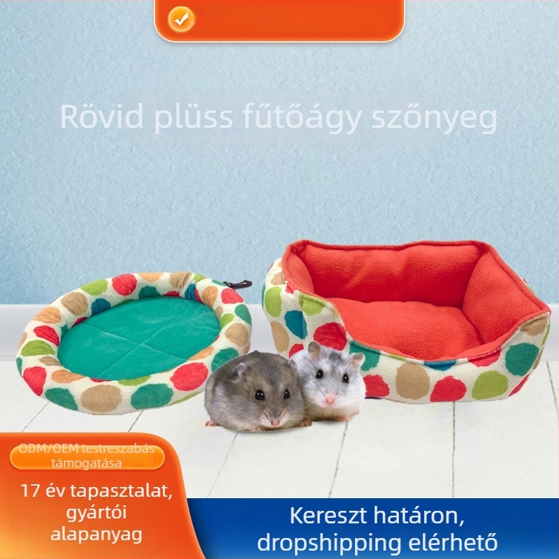 Hamster plüss kör alakú odú kisállat számára - anyag: textil, felnőtt hörcsögnak, kis testalkat, súly 5 kg