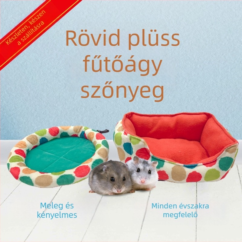 Hamster plüss kör alakú odú kisállat számára - anyag: textil, felnőtt hörcsögnak, kis testalkat, súly 5 kg