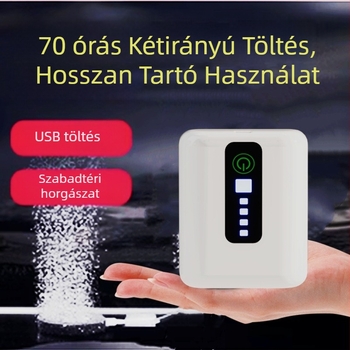 USB-s oxigénpumpa akváriumhoz – újratölthető Li-ion akkumulátor, kompakt, kettős használat horgászathoz és szabadidős tevékenységekhez