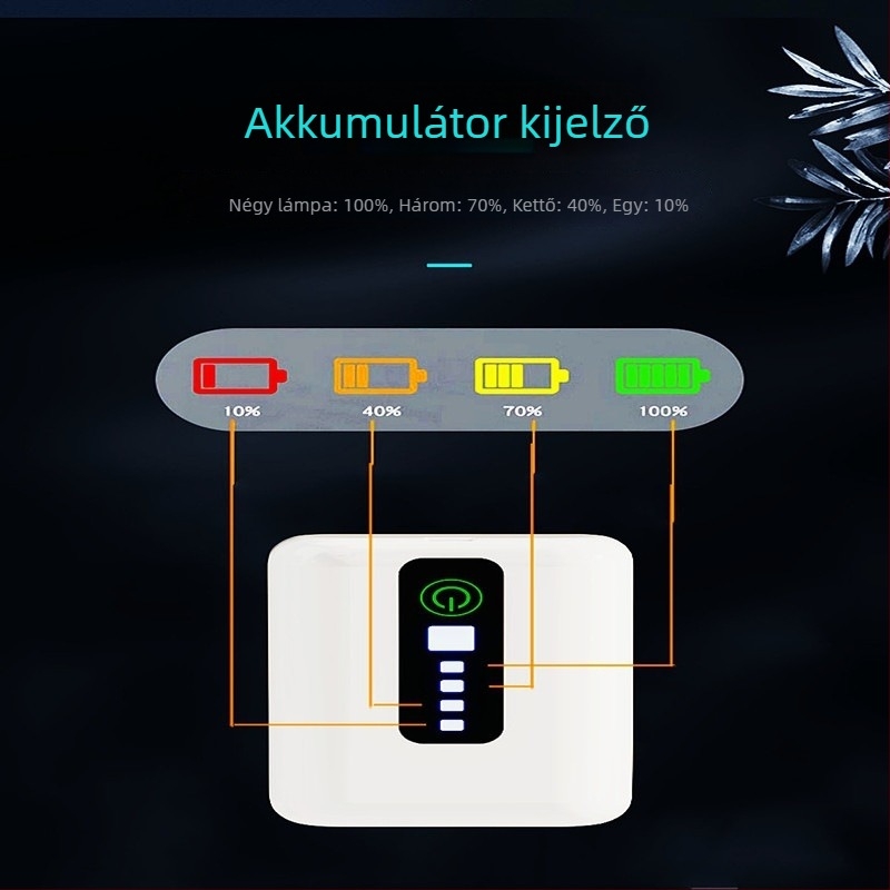 USB-s oxigénpumpa akváriumhoz – újratölthető Li-ion akkumulátor, kompakt, kettős használat horgászathoz és szabadidős tevékenységekhez