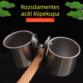 Happy Pet Garden rozsdamentes acél clip-on madár etető- és ivótál pohártartóval