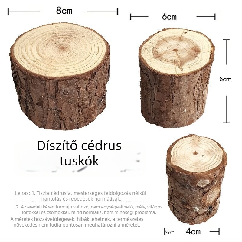 Hamster ketrec díszítőfa készlet: fenyőfa forgács kéreggel, kerek faoszlopok, tömörfa díszítőelemek, mászó lépcsők és platformos kerítés játékok