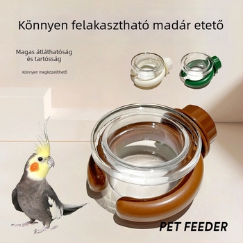 Lógatható műanyag madár etető tál kisállatok és madarak számára