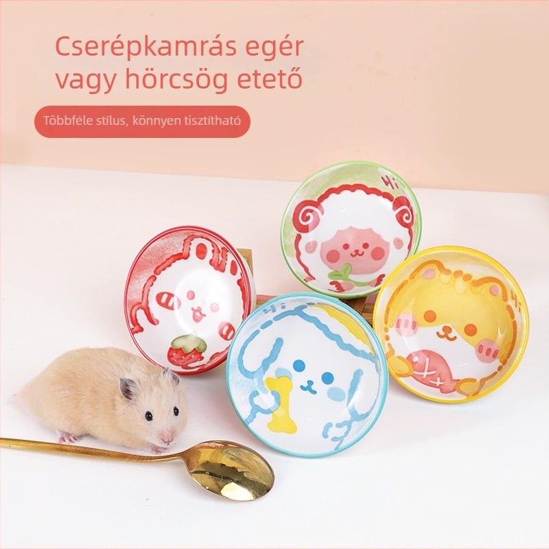 Kerámiás dőlés elleni etető kisállatok számára