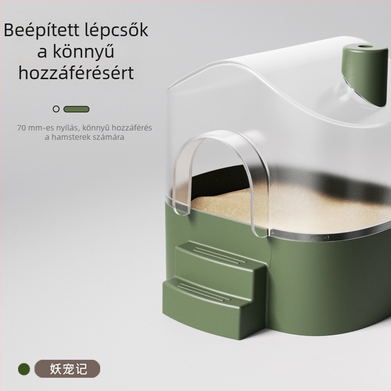 Hamster fürdőedény - műanyag, kettős használatú, homokos fürdő és wc, Demon Pet Notes