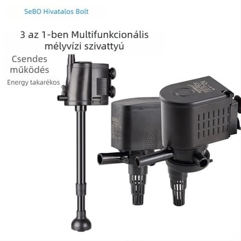 Műanyagból készült három az egyben merülő pumpa akváriumhoz, szűrés és oxigénellátás
