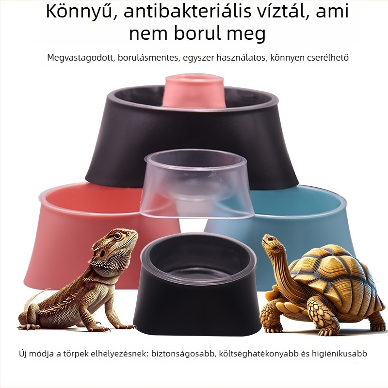 Műanyag víztál gyíkok és kis háziállatok számára — szagtalan, menekülésbiztos