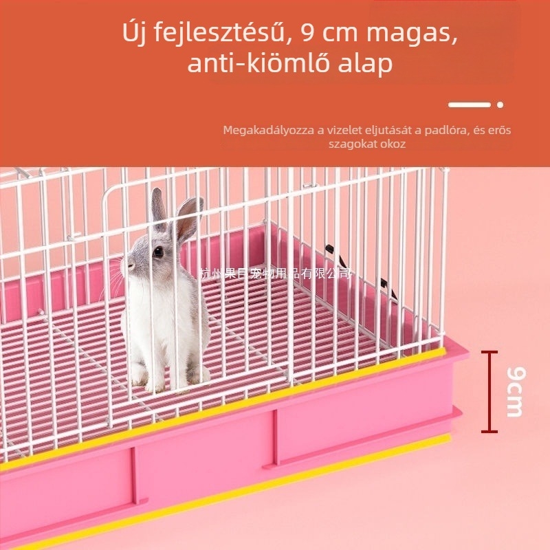 Háztartási nyúlketrec, fröccsenésálló kivitel, megerősített rekeszek Nyulak és tengerimalacok számára (Anyag: műanyag; Márka: GUOJJ; Termékkategória: háziállat fészek)