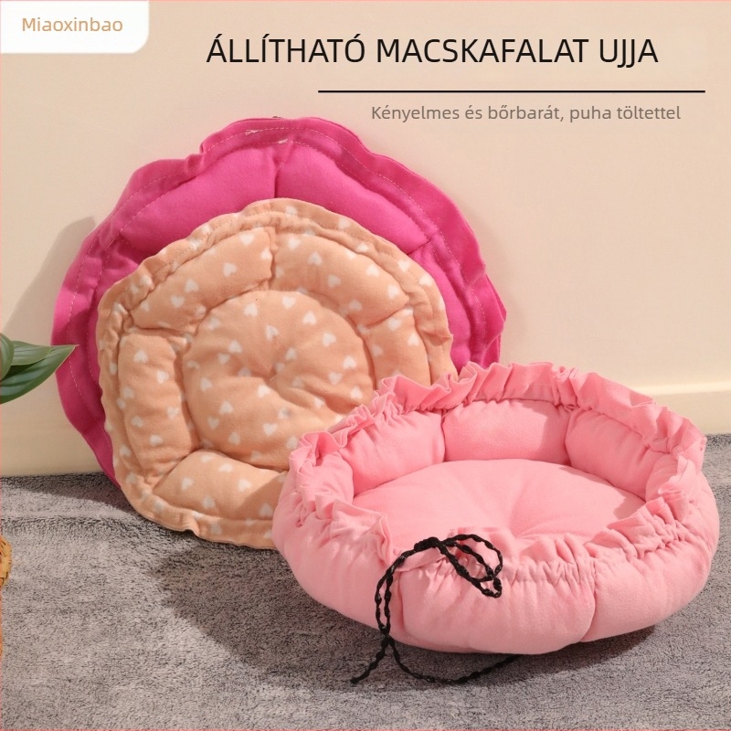Textilből készült macskafészek, kettős használat, márka Meow Heart Treasure