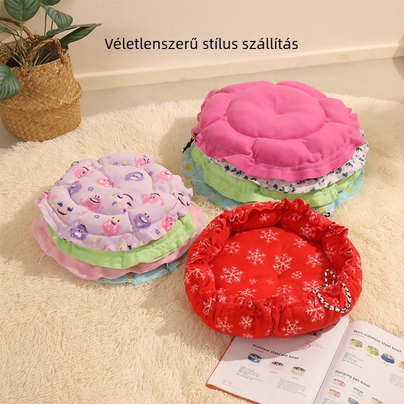 Textilből készült macskafészek, kettős használat, márka Meow Heart Treasure
