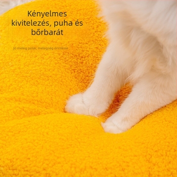 Zárt, kör alakú macskafészek, téli meleggel, tágas belső térrel, szerencsés dizájn